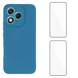 Pack Coque Silicone Honor 400 Lite Bords Droits avec Verres Trempés