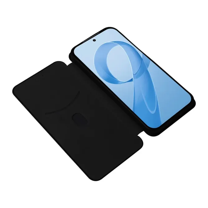 Flip Cover POCO F8 Ultra design fibre de carbone
