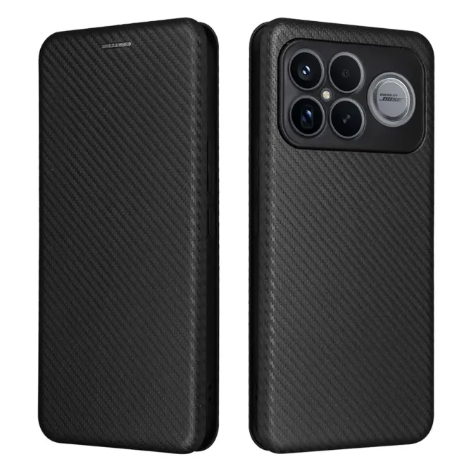 Flip Cover POCO F8 Ultra design fibre de carbone