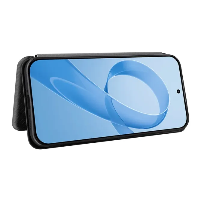 Flip Cover POCO F8 Ultra design fibre de carbone