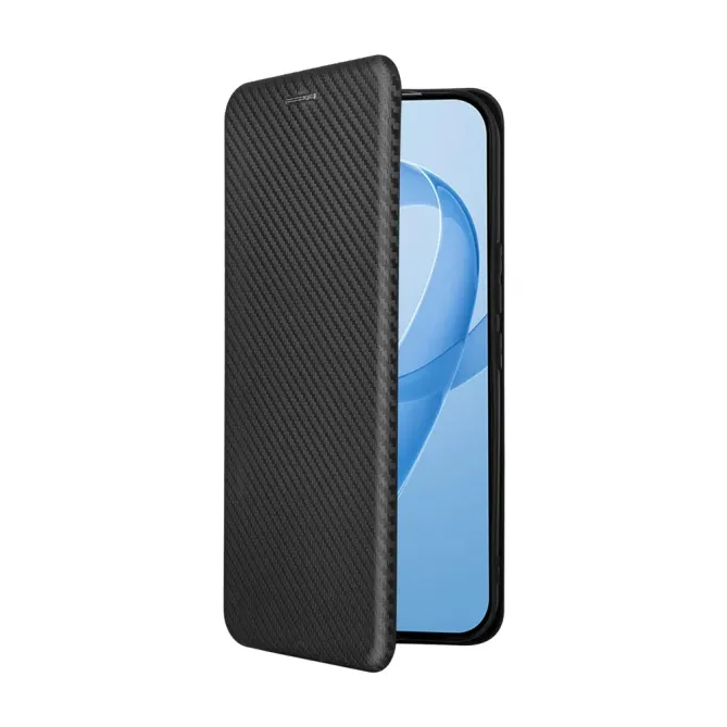 Flip Cover POCO F8 Ultra design fibre de carbone