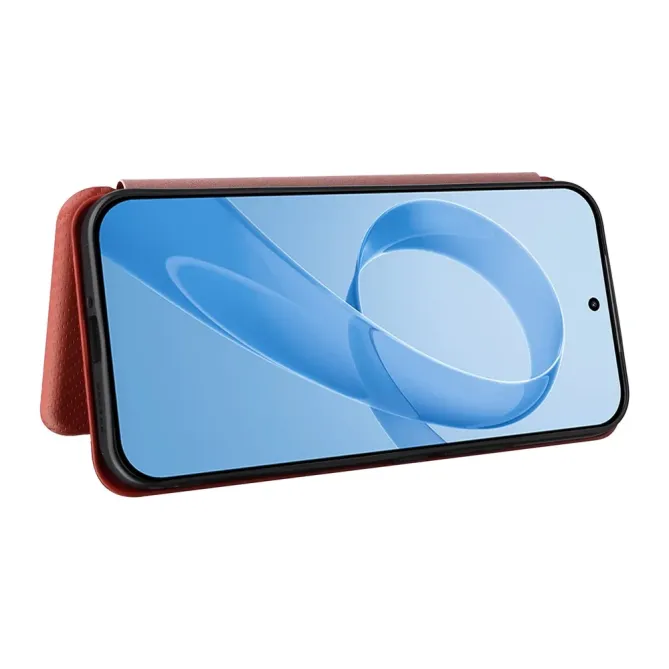 Flip Cover POCO F8 Ultra design fibre de carbone