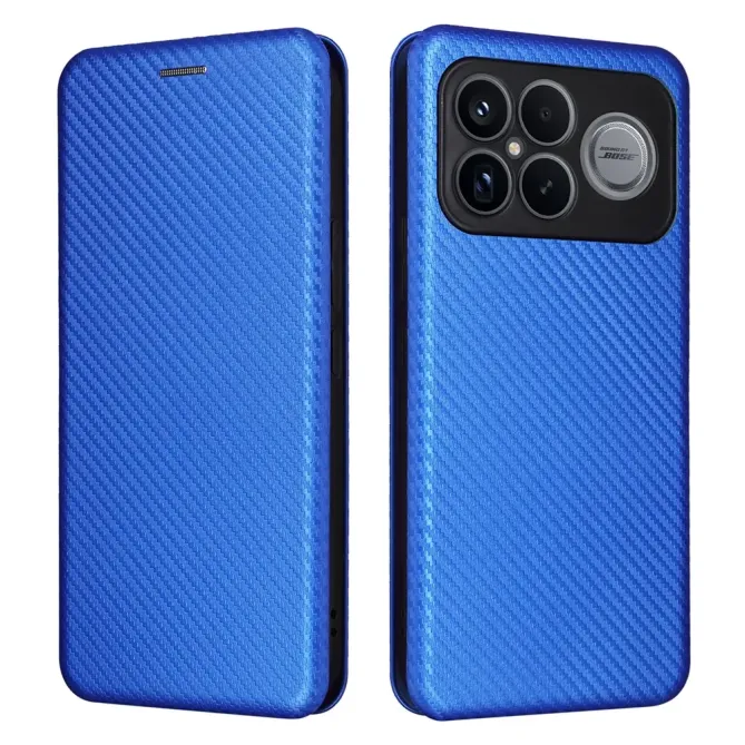 Flip Cover POCO F8 Ultra design fibre de carbone