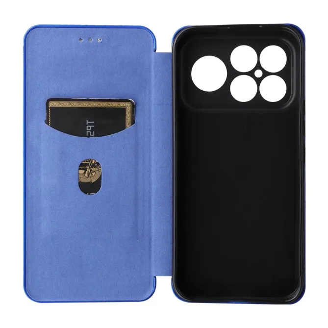 Flip Cover POCO F8 Ultra design fibre de carbone