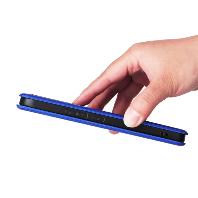 Flip Cover POCO F8 Ultra design fibre de carbone