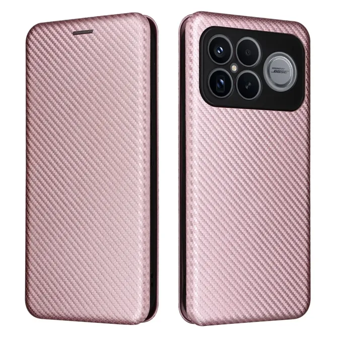 Flip Cover POCO F8 Ultra design fibre de carbone