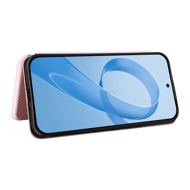 Flip Cover POCO F8 Ultra design fibre de carbone