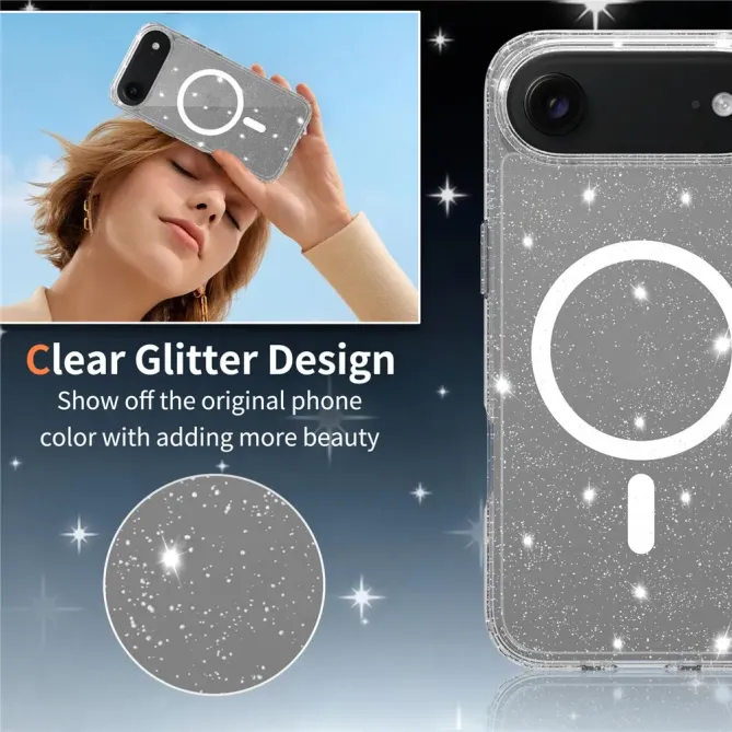 Coque iPhone Air MagSafe scintillante transparente | STARDUST
