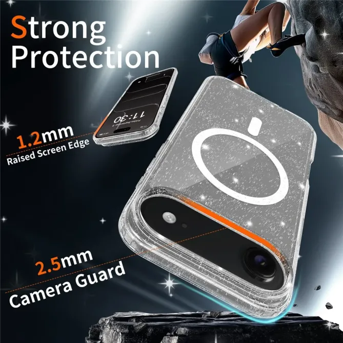 Coque iPhone Air MagSafe scintillante transparente | STARDUST