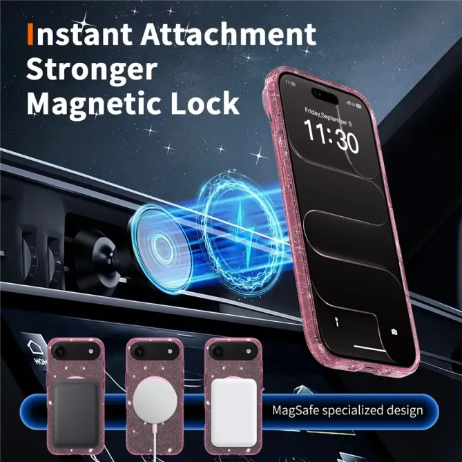 Coque iPhone Air MagSafe scintillante transparente | STARDUST