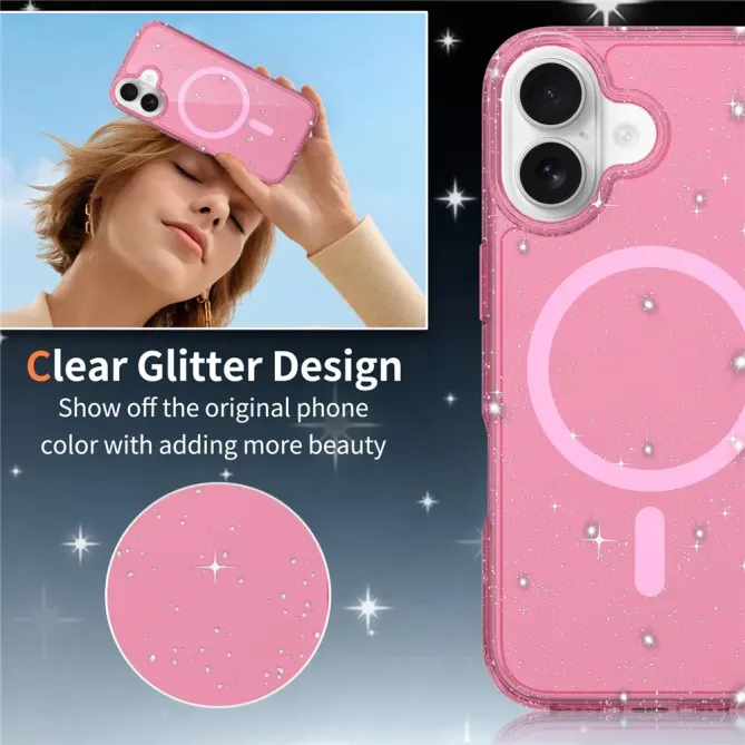 Coque iPhone 17 MagSafe scintillante transparente | STARDUST