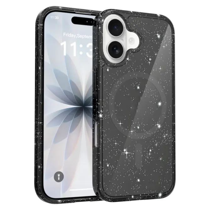 Coque iPhone 17 MagSafe scintillante transparente | STARDUST