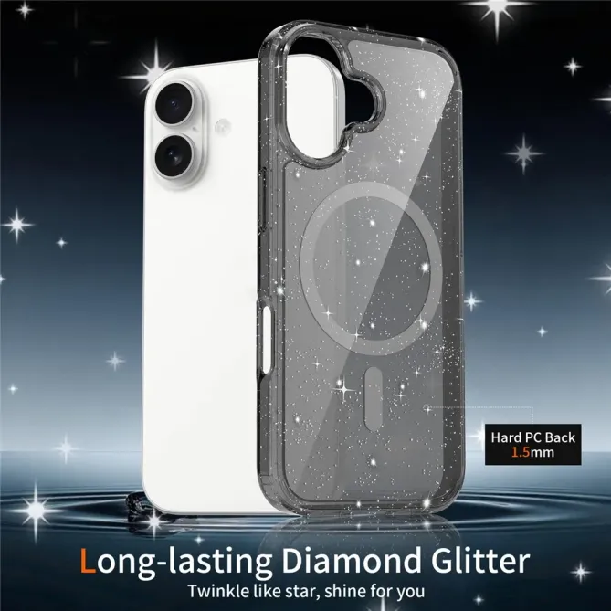 Coque iPhone 17 MagSafe scintillante transparente | STARDUST