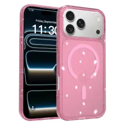 Coque iPhone 17 Pro MagSafe scintillante transparente | STARDUST