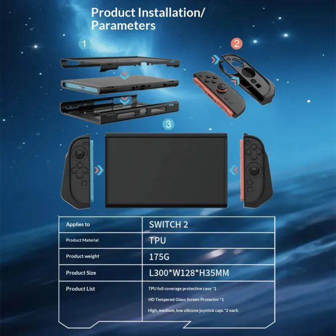 Coque Nintendo Switch 2 protection intégrale kit complet | GAMER
