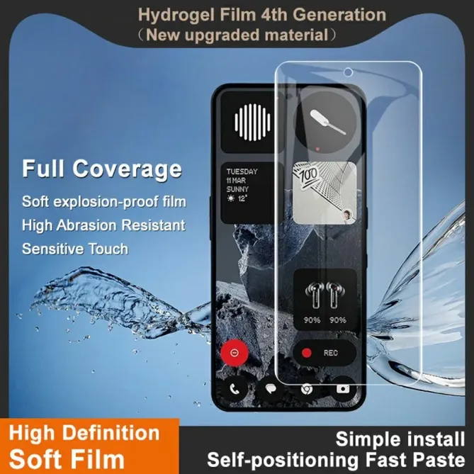 Protection d'écran Nothing Phone (3a) Lite en hydrogel (2 pièces)