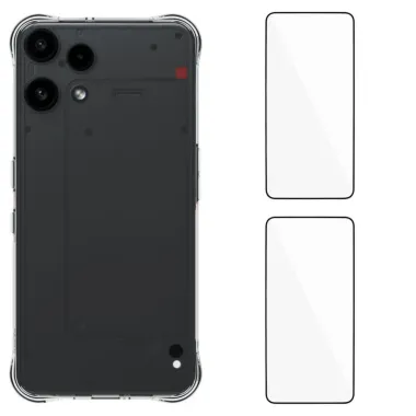 Pack Nothing Phone (3a) Lite | Coque Coins Renforcés Transparente avec