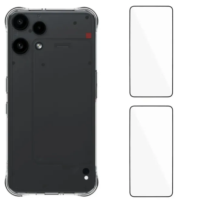 Pack Nothing Phone (3a) Lite | Coque Coins Renforcés Transparente avec