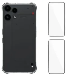 Pack Nothing Phone (3a) Lite | Coque Coins Renforcés Transparente avec