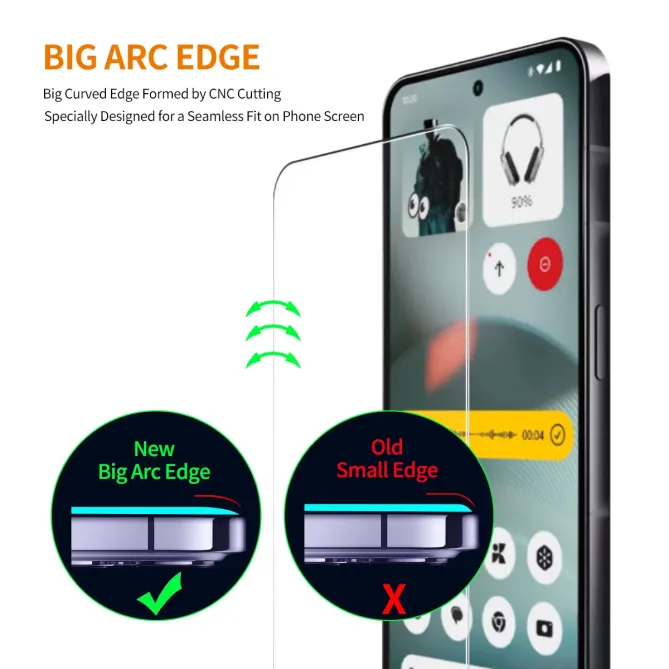 Lot de 2 Verres Trempés Nothing Phone (3a) Lite Fins Anti-Rayures
