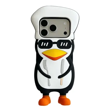 Coque iPhone 17 Pro Max silicone 3D pingouin cuisinier | COOKY