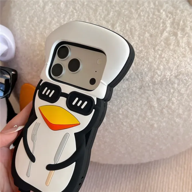Coque iPhone 17 Pro Max silicone 3D pingouin cuisinier | COOKY