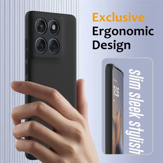 Coque Motorola Edge 70 Silicone Liquide MagSafe, Lanière