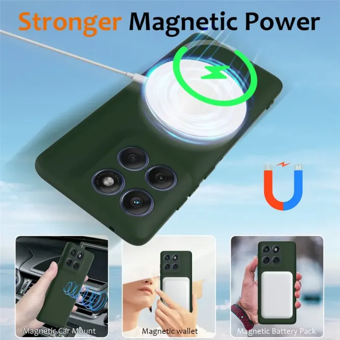 Coque Motorola Edge 70 Silicone Liquide MagSafe, Lanière