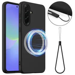 Coque Samsung Galaxy A57 Silicone Liquide MagSafe, Lanière