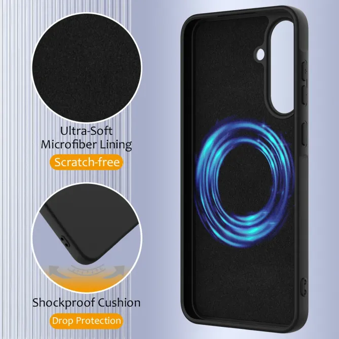 Coque Samsung Galaxy A57 Silicone Liquide MagSafe, Lanière