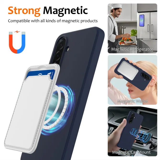 Coque Samsung Galaxy A57 Silicone Liquide MagSafe, Lanière