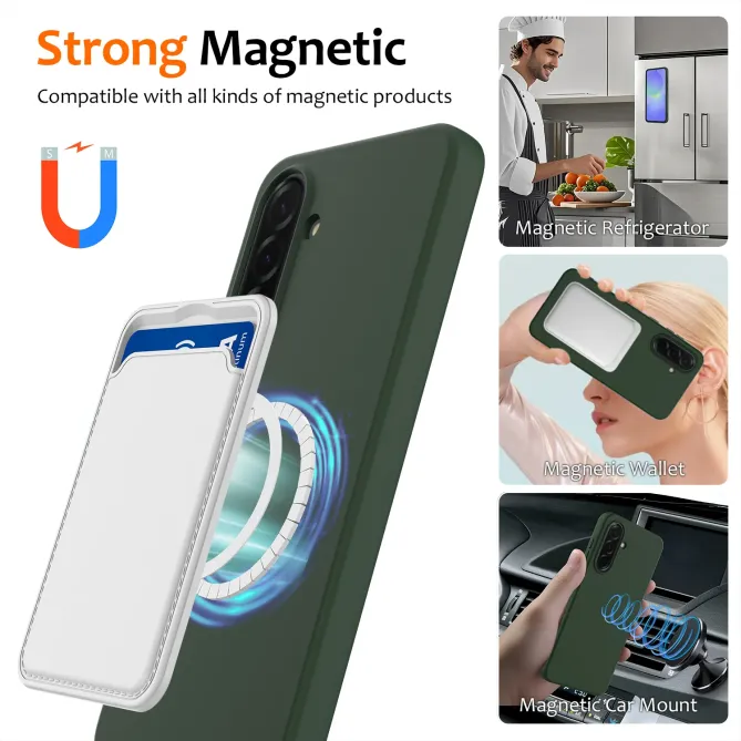 Coque Samsung Galaxy A57 Silicone Liquide MagSafe, Lanière