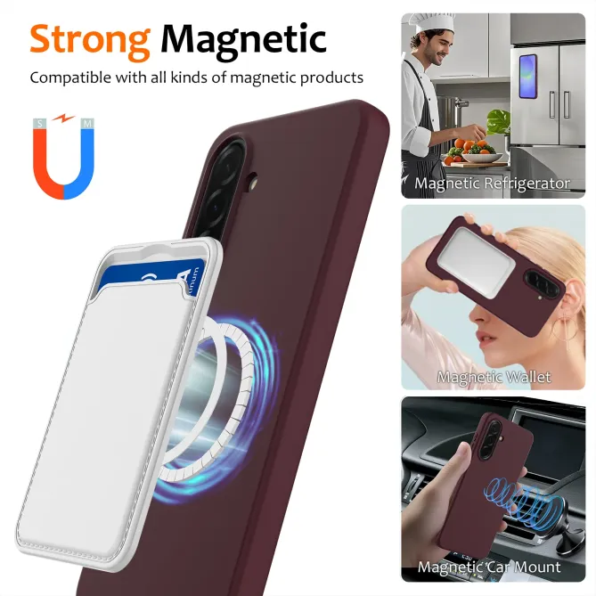 Coque Samsung Galaxy A57 Silicone Liquide MagSafe, Lanière