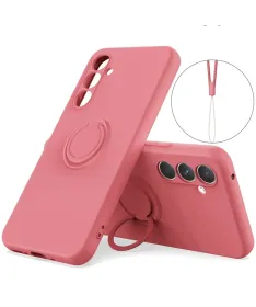 Coque Samsung Galaxy A57 silicone liquide avec anneau