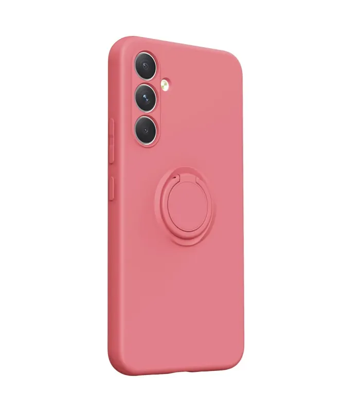 Coque Samsung Galaxy A57 silicone liquide avec anneau