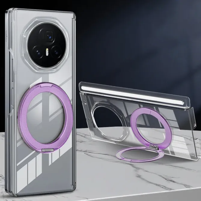 Coque Honor Magic V3 transparente anneau rotatif | RANNE