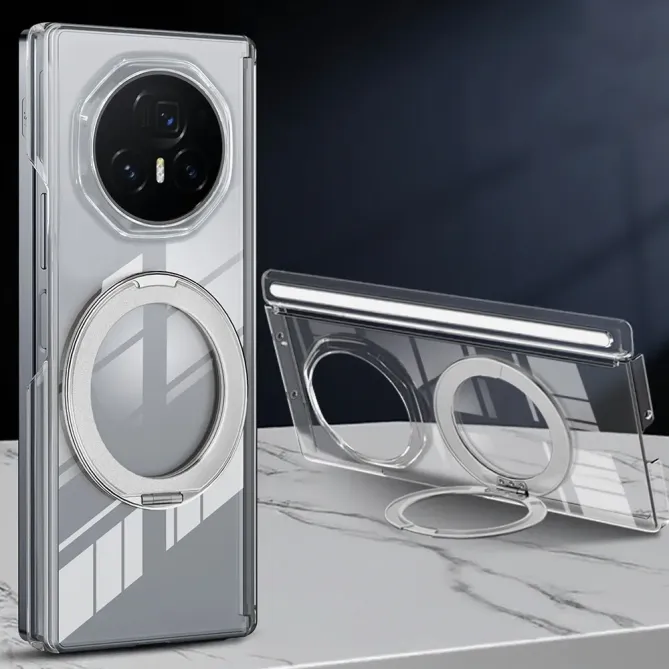 Coque Honor Magic V3 transparente anneau rotatif | RANNE