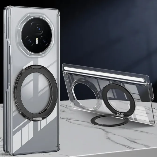 Coque Honor Magic V3 transparente anneau rotatif | RANNE