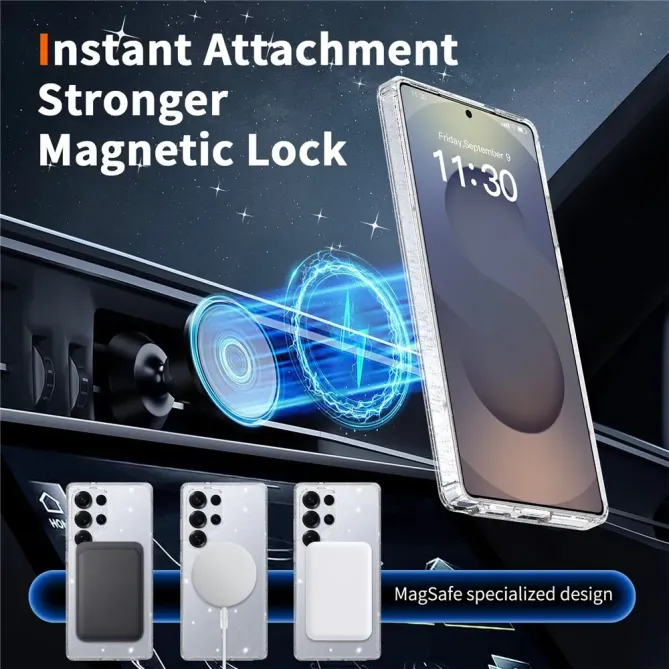 Pack Coque Samsung Galaxy S25 Ultra MagSafe scintillante | STARDUST