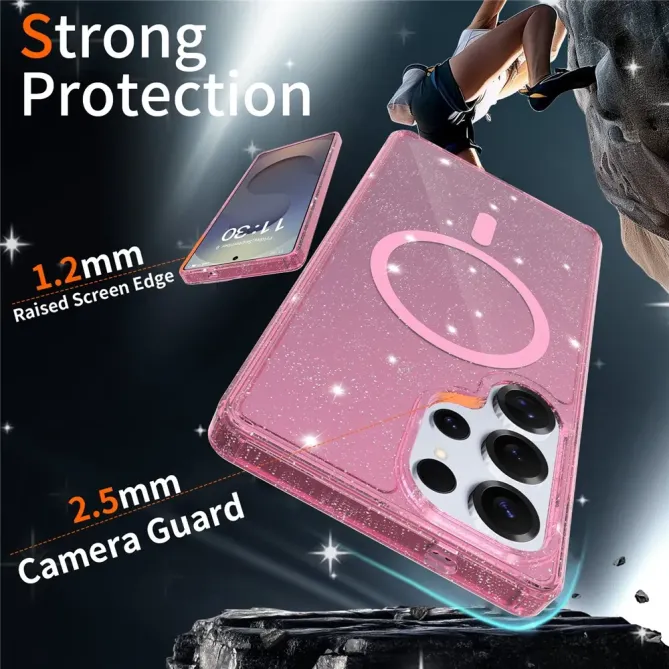 Pack Coque Samsung Galaxy S25 Ultra MagSafe scintillante | STARDUST