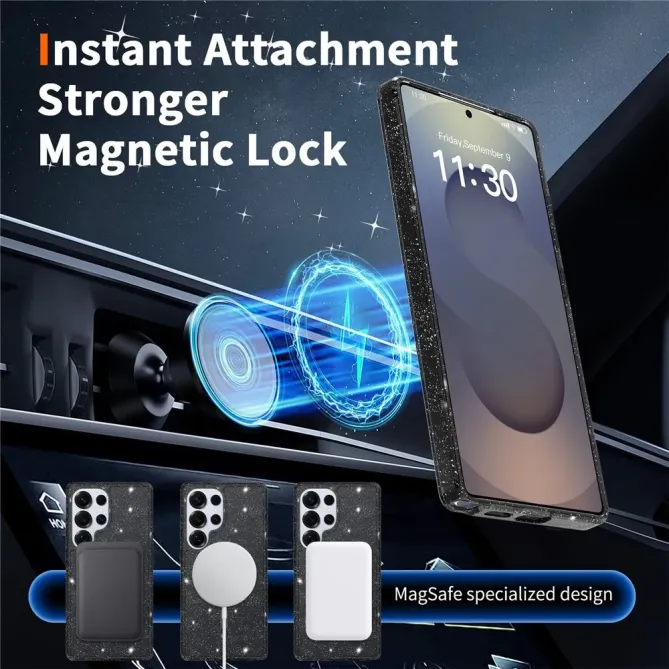 Pack Coque Samsung Galaxy S25 Ultra MagSafe scintillante | STARDUST