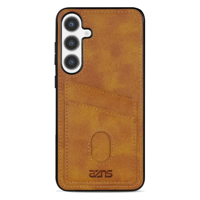 Coque Samsung Galaxy A57 Effet Cuir avec Double Porte-cartes Dorsal