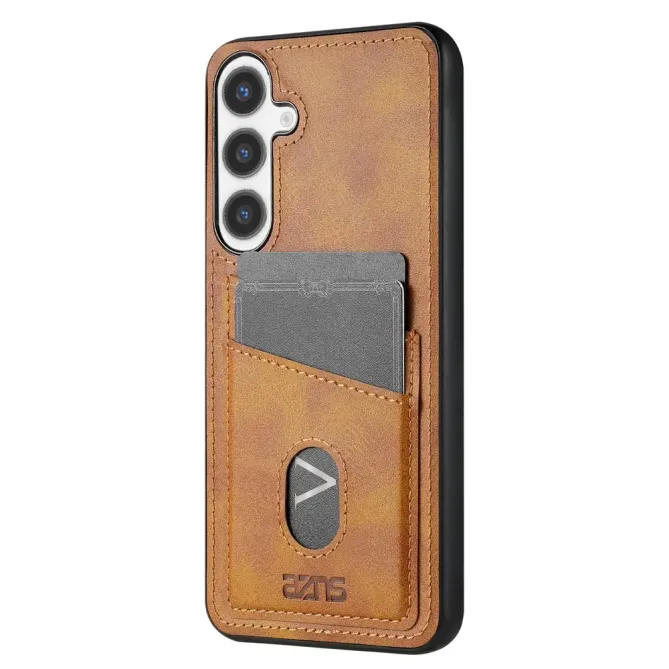Coque Samsung Galaxy A57 Effet Cuir avec Double Porte-cartes Dorsal