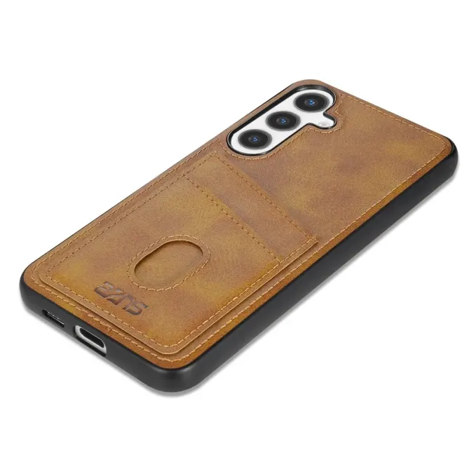 Coque Samsung Galaxy A57 Effet Cuir avec Double Porte-cartes Dorsal