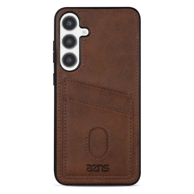 Coque Samsung Galaxy A57 Effet Cuir avec Double Porte-cartes Dorsal