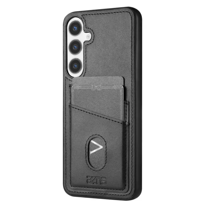 Coque Samsung Galaxy A57 Effet Cuir avec Double Porte-cartes Dorsal