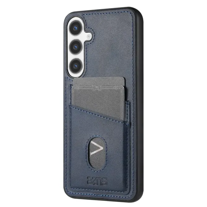 Coque Samsung Galaxy A57 Effet Cuir avec Double Porte-cartes Dorsal