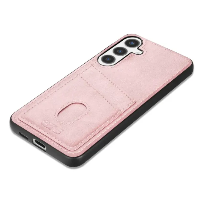Coque Samsung Galaxy A57 Effet Cuir avec Double Porte-cartes Dorsal