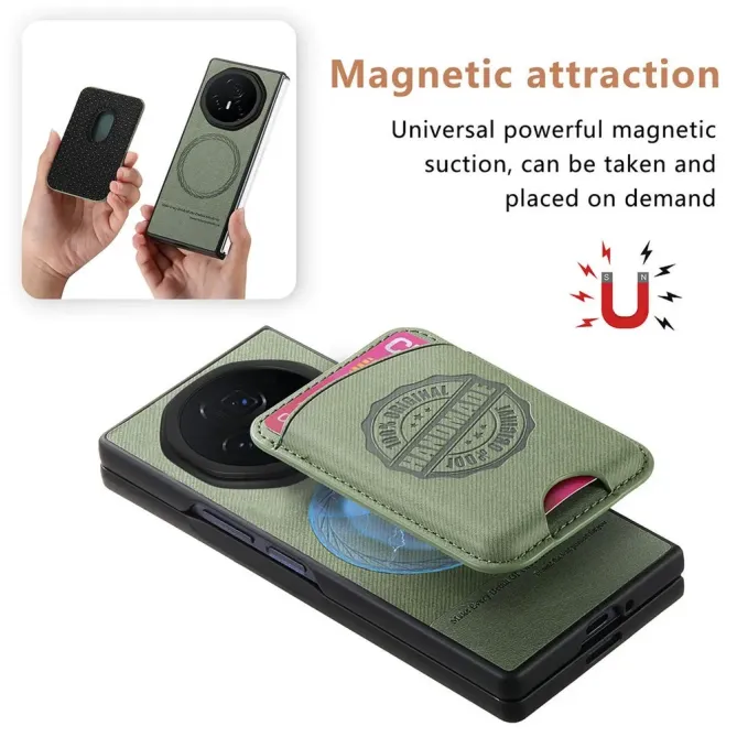 Coque Honor Magic V3 texture denim porte-cartes | INDIGO