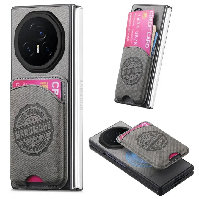 Coque Honor Magic V3 texture denim porte-cartes | INDIGO